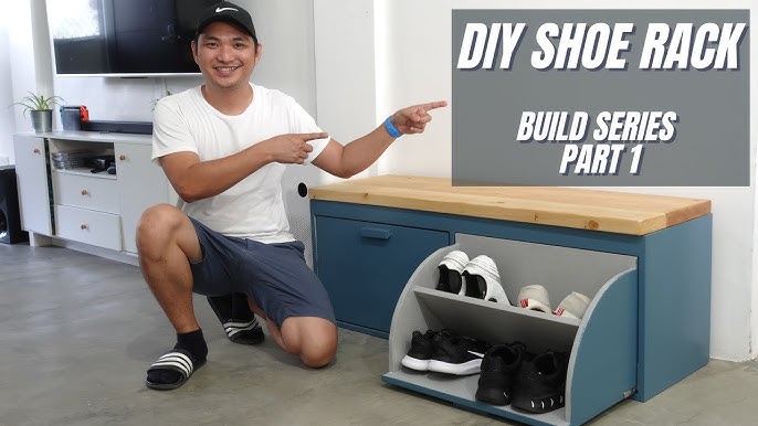 DIY 2 Tier Hallway Shoe Rack – Crafty Lumberjacks