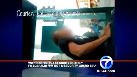 Security guard chokes a man videotaping him