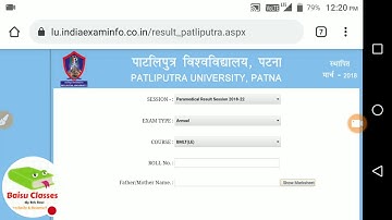 Patliputra University BA/Bsc/Bcom Part1 Result 2021Out/Patliputra university part1result kaise dekhe