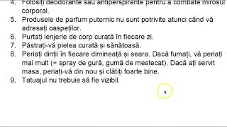 Ig 11 Igiena Personala, Reguli