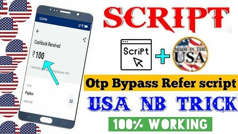 Script🔥New App USA Number refer script !! Otp Bypass Refer script