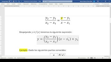 Interpolación Lineal de Newton