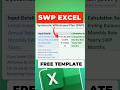 Auto SWP Calculator in Excel! #exceltemplates #exceltemplate #excelautomation