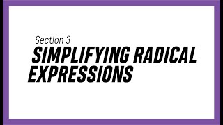 Simplifying Radical Expressions | Algebra 1 | Summit Math