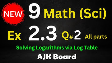 Class 9 Maths 𝐍𝐄𝐖 Book 📗Q.no 2 complete Exercise 2.3🍁AJK Board  ✍️ Saif Math Notes