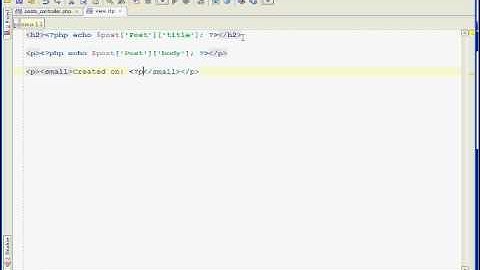 Cakephp Blog Tutorial Part 4 - Using the Read and Html Link Methods