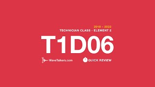 T1D06 – WaveTalkers Quick Review, Ham Radio Technician License 2018-2022