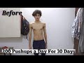 200 Pushups a Day For 30 Days - Natural Body Transformation Challenge Motivational - Skinny to Fit