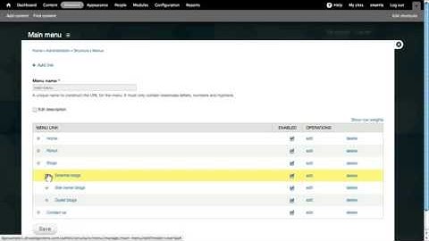 Creating drop down menus   Drupal Gardens