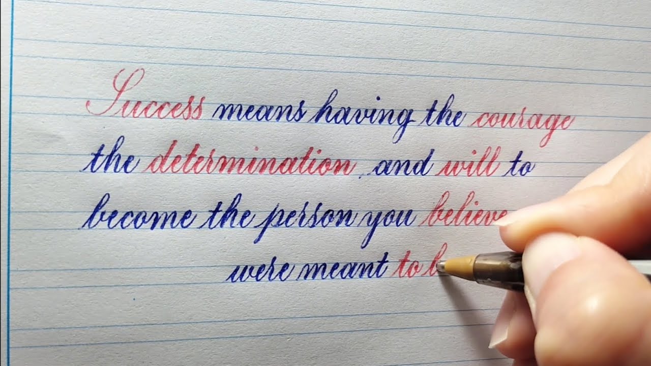 Copperplate handwriting | Beautiful and neat handwriting | ballpoint ...
