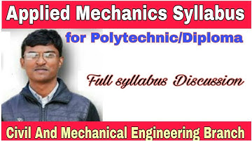 applied mechanics syllabus for diploma/polytechnic 2nd semester
