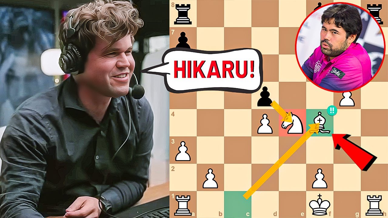 Magnus Shocks Hikaru with a Stunning Bishop Sacrifice!