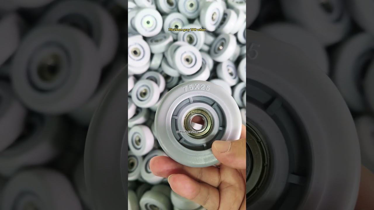 CARSUN CASTER 75x25mm gray TPR wheel thermoplastic rubber wheel  