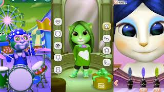 Green angela funny shorts with talking Tom cat 😍😁🤣😂😘😀❤️