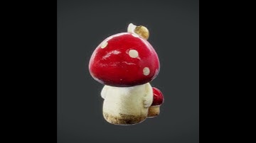 Mushroom Gnome Figurine 3D Scan #UnrealEngine #Unity #VR #3DArt #GameDev #VirtualWorlds #Fab