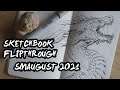 Sketchbook flipthrough 05  smaugust 2021 art challenge