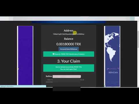 Instant Free Claim Faucet TRX | Unlimited Claim Free Coins In Every 0 Sec
