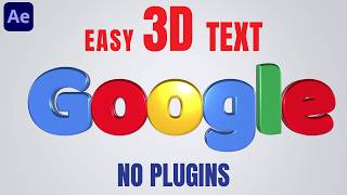 EASY 3D Text Animation in After Effects 2026 (No Plugins)
