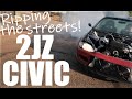 I drove the 2jz civic for the 1st time!!