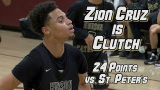 Hudson Catholic 57 St. Peter's Prep 51 (2OT) | Jersey City Battle! | Zion Cruz 24 Points