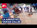 Jinete cae de su caballo y es arrastrada varias calles - N+