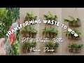 How to make wallhanging jute basket |Hanging planters| DIY indoor pot.