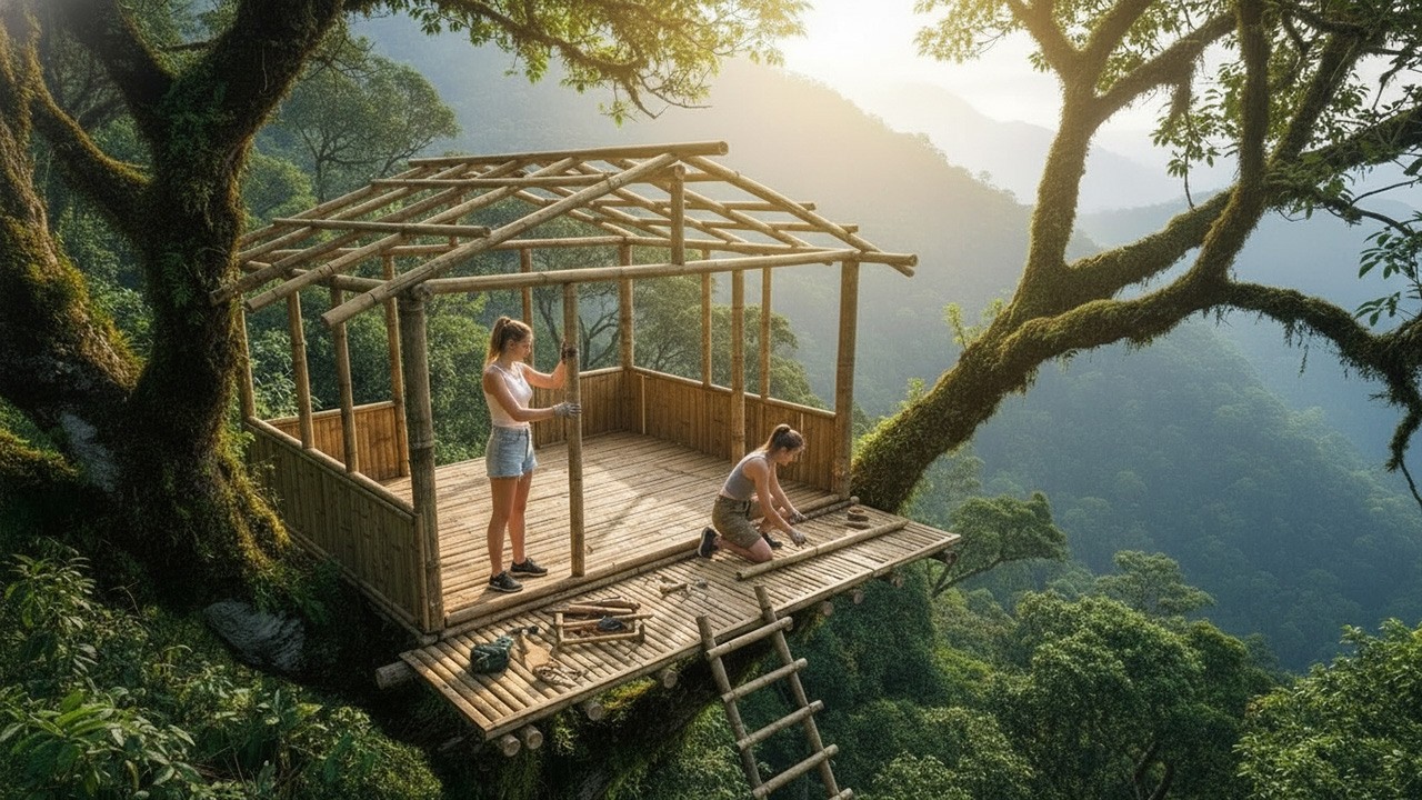 Survival in the Trees Two Sisters Face the Wild Together