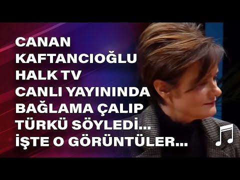 Canan Kaftancıoğlu Halk TV canlı yayınıda bağlama çalıp türkü söyledi. İşte o görüntüler...