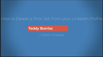 How to delete an old job from my LinkedIn Profile.