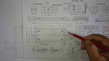Machine vice manual drawing part 1