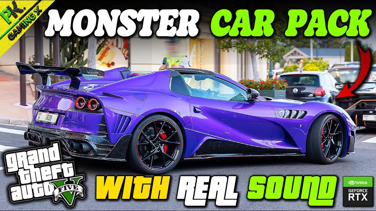 How to Install *Monster Car Pack With Real Sound* in GTA 5 || GTA 5 ...