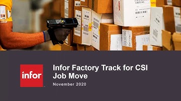 CSI Shop Floor Job Move