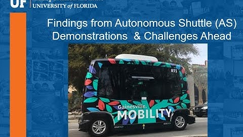 STRIDE Webinar: Findings from Autonomous Shuttle Demonstrations and Challenges Ahead