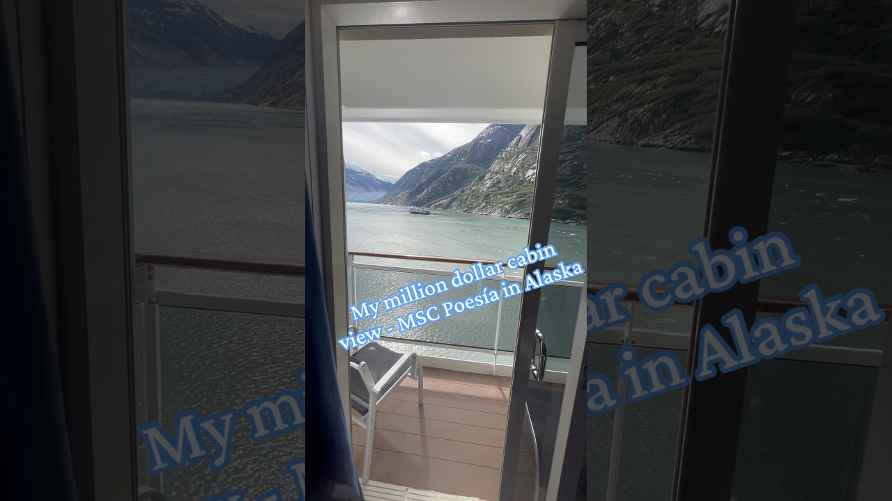 What a view from my cabin at the cruise ship MSC Poesía - Glacier view #cruise #cabina #alaska