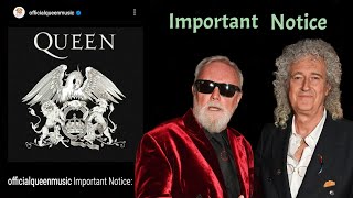 QUEEN ISSUED AN IMPORTANT NOTICE TO ALL FANS