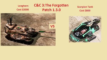 C&C 3: The Forgotten 1.3.0 patch: Longhorn versus Scorpion Tank