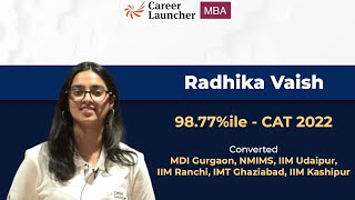 Watch how Radhika Vaish converted MDI Gurgaon in CAT 2022 | Career Launcher screenshot 1