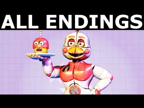 FNAF 6 - ALL ENDINGS - Freddy Fazbear's Pizzeria Simulator All Possible Ending Outcomes