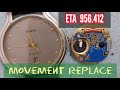Rado Florence ETA 956.412 Movement Change installation | Watch Repair Channel