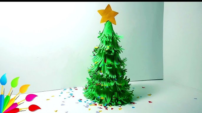 DIY RAINBOW CHRISTMAS TREE from Drinking Straw, pohon natal rainbow dari  sedotan 