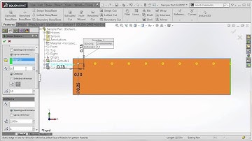 SOLIDWORKS Tutorial: Equal Spacing for Linear Patterns