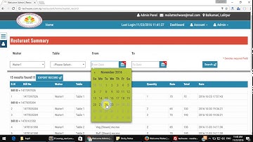 Demo on Restaurant Management System by Techware