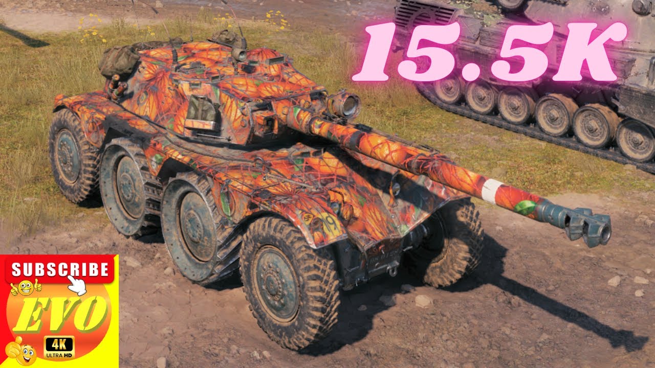 Panhard EBR 105 - 15.5K Spot Damage World of Tanks,WoT tank battle