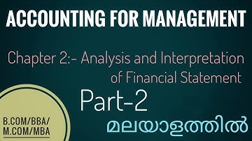 Accounting for Management/ Chapter 2/ Types of Financial Analysis/ Part 2/ Malayalam