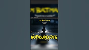 [Source code link 👆🏻] Built a BATMAN Landing Page with HTML & CSS🦇 | Beginner WebDev Project #shorts