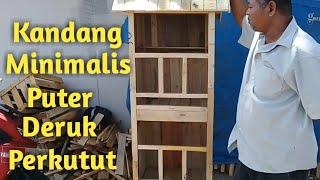 Kandang Ternak Minimalis Untuk Puter, Deruk dan Perkutut Dua Susun Terbuat Dari Kayu Peti Buah