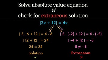 Algebra: Absolute value equation extraneous solution 1 12 | Linear equations | Remaslearningjournal