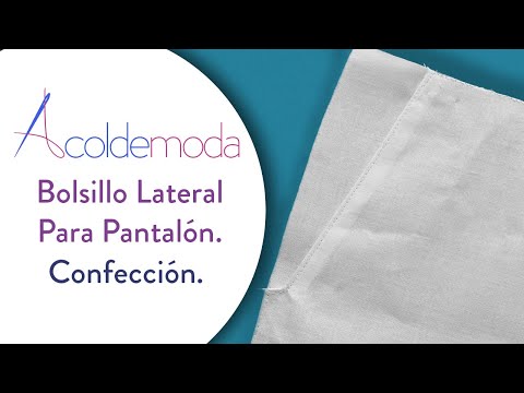 como cambiar bolsillo lateral delantero a bolsillo diagonal de pantalon de  caballero 