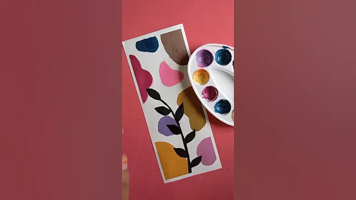 DAY 1/10 of Daily Boho Art✨ Acrylic Painting | Art Chellenge | Easy Drawing #floralart #asmr #viral