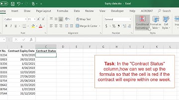 How to use conditional formatting to set up reminder in Excel